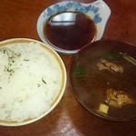 三条 - 男性用ご飯と味噌汁、天つゆ（2016.8）