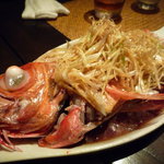 黒猫夜 - 清蒸鮮魚（本日の鮮魚広東風醤油蒸し香味野菜油かけ・1800円～時価）♪