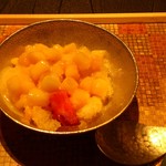 龍吟 - 香草茶と桃と西瓜の削り出し