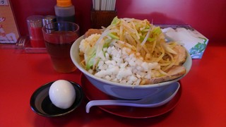 Kojuurou - ラーメン:大盛り+豚マシ+刻みネギ