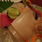 一乃蔵 - 函館産 スルメイカの刺身 ～肝醤油添え～ 