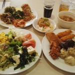 神戸 クック ワールド ビュッフェ 上越店 - 201608料理１　サラダ＆惣菜＆ドリンク