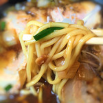 八平の食堂 - 2016　アリランチャーシュウ　麺拡大