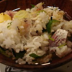 がいな丼(アジ)出汁茶漬け