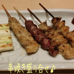 魚民 - 串焼き盛り合せ(塩/754円)も美味しかった♪