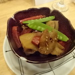 いしもん 西対 - 赤こんにゃくと蓮根のきんぴら