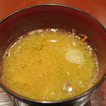 鮨 山浦 - 28年8月　ボタン海老頭の味噌汁