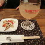 山小屋 - オリジナルグラスのスカブラ５００円