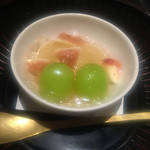 日本料理 晴山 - 梨・無花果・シャインマスカットのゼリー寄せ