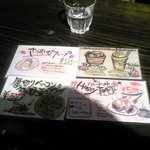 服部珈琲工房 - 可愛いイラストのメニュー（H22.8）