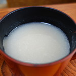 なんばんや - 真っ白な蕎麦湯