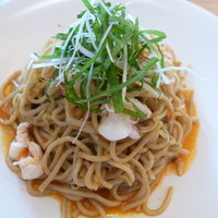 Cucina del NABUCCO - 水たこ・葉わさびのアーリオ・オーリオ　牛蒡のスパゲティー