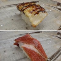 酔虎寿し - ◆穴子・・パリッと焼かれ身はフワフワで美味しい。◆ボストンの275kgの鮪・・切り身が薄いこと。