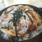 そば処三久 - 2016年8月。かつ丼付き定食のかつ丼。