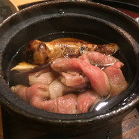 日本料理 太月 - 松茸と牛肉のすき焼き