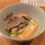 日本料理 たかむら - ハマグリの卵とじ