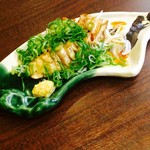 炙り家 陶山 - こだわり鶏の炙りタタキ 700円
