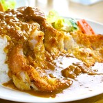 レストラン てんすい - ポークカツカレー 横から