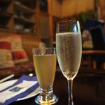 ノンアルコールワインと林檎ジュース