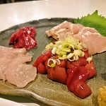 鶏バル OKAYAN - 鶏のお造り4種盛り