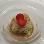 レストラン ラッセ - 28年8月　新潟より　大きな茄子　鱧のソテーと合わせて