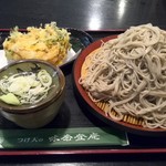 味奈登庵  - もりそば大盛り・かき揚げ天ぷら