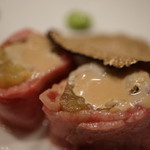 さ行 - 2016年8月_お肉の牛肉の茄子包みサマートリュフのせアップ