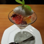 茶寮 瀧乃家 - 最後の方は料理人さんお二人と楽しく話して終わりました。デザート味覚えてません。^^;