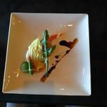 リストランテ天空 - ハモンセラーノ(生ハム)と鳥取県産白ナス