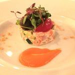 THE KOBECRUISE ルミナス神戸2 - サーモンマリネのタルタル仕立て　赤ピーマンのクーリで