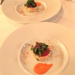 THE KOBECRUISE ルミナス神戸2 - サーモンマリネのタルタル仕立て　赤ピーマンのクーリで