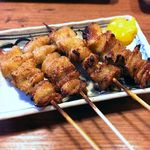 Ganso Yakitori Kushi Hacchin - かわ￥100/1本　2016.7.6