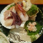 荒磯料理 くまのや - 刺身 アップ