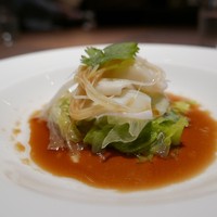 カントニーズ 燕 - 【イカとレタスのさっと茹で 香港スタイル葱生姜のフィッシュソースで】2016/7