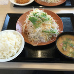 かつや - 増し増し野菜の塩カツ定食