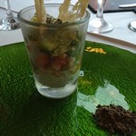 レストランLe Mont - 前菜、野菜のミルフィーユ仕立て。