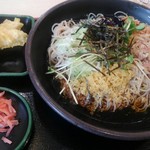 ゆで太郎 - 夏の薬味そば、鳥天(単品)