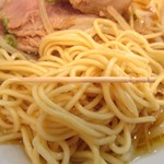 百年本舗 - 低加水麺、細さ。