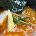 麺処 次男房 - 鶏白湯（辛味プラス）750円+100円