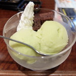 和牛カルビ屋　朱苑 - 本日のシャーベット（メロン）