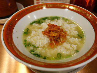 佐賀ラーメン　美登里 - 自分なりのスープ茶づけ