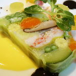 モナリザ - 夏野菜のプレッセ　ミキュイに仕上げた白イカのマリネと共に