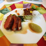 モナリザ - 仔鴨胸肉のローストとモモ肉の煮込み　佐土原ナス添え