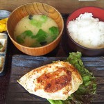 越後屋亀丸 - 大山鶏のレアステーキ定食 900円(税別)