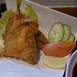 旬魚菜 しら川 - 金アジフライ