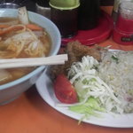 光栄軒 - からしそばとセット（+200円）