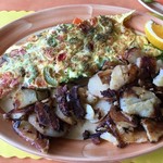 Original Waffle Shop - Ultimate（究極）オムレツ＋ポテトフライ、9.19ドル