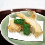 料亭旅館　いちい亭 - 強肴　　きす梅紫蘇揚げ　獅子唐