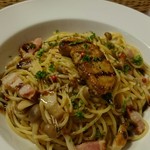 イタリア食堂amico - フォアグラと森のキノコ  三崎屋塩麹