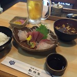 Tanakaya - らんちメニュー
                        刺身定食 650円